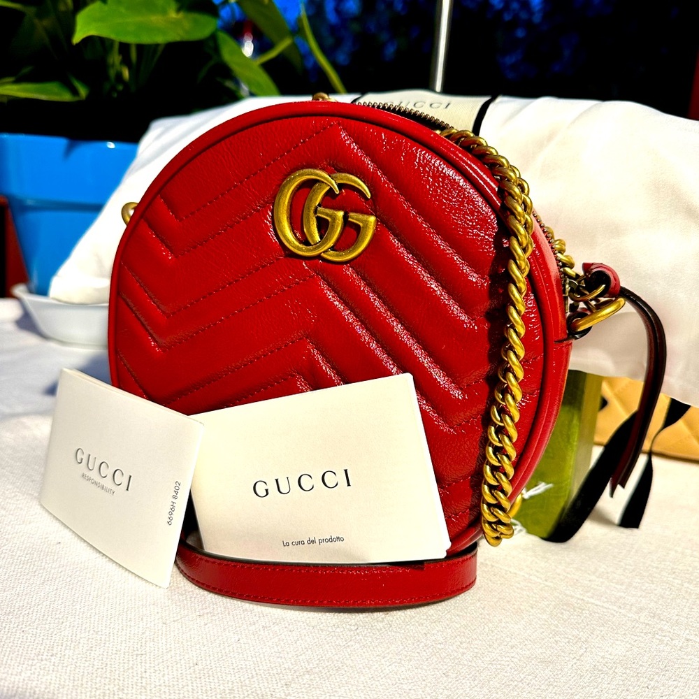 🔥GUCCI💯GG MARMONT Round Bag🔥